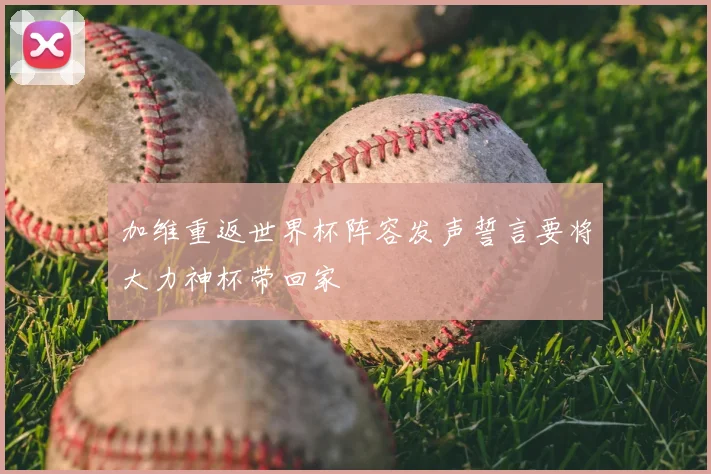 加维重返世界杯阵容发声誓言要将大力神杯带回家