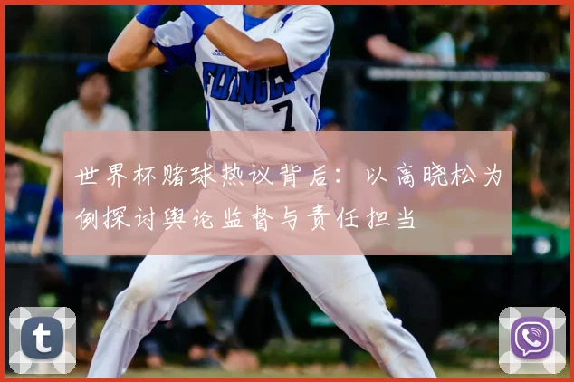 世界杯赌球热议背后:以高晓松为例探讨舆论监督与责任担当